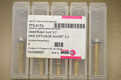 BINZEL Abicor 773.0174 Gasdiffusor Ø 3,2 mm Wolframelektrode 48mm WIG NEU 
