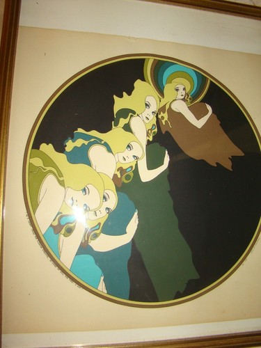 Vtg As Heart Longs for Flowing Streams~Blonde Women John Luke Eastman~Mod Print - Picture 2 of 5