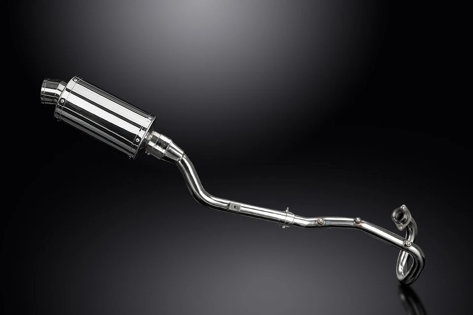 Silenciador de escape completo Yamaha XT225 Serow 1986-2007 9" ovalado de acero inoxidable Foto 3 de 4