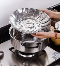 Dünsteinsatz 30 cm, aus Edelstahl, Topfeinsatz Dampfeinsatz Sieb Dampfgarer NEU