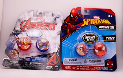 Marvel (Avengers + Spider-Man) Bouncy Balls x2(2pack) 4 balls Total