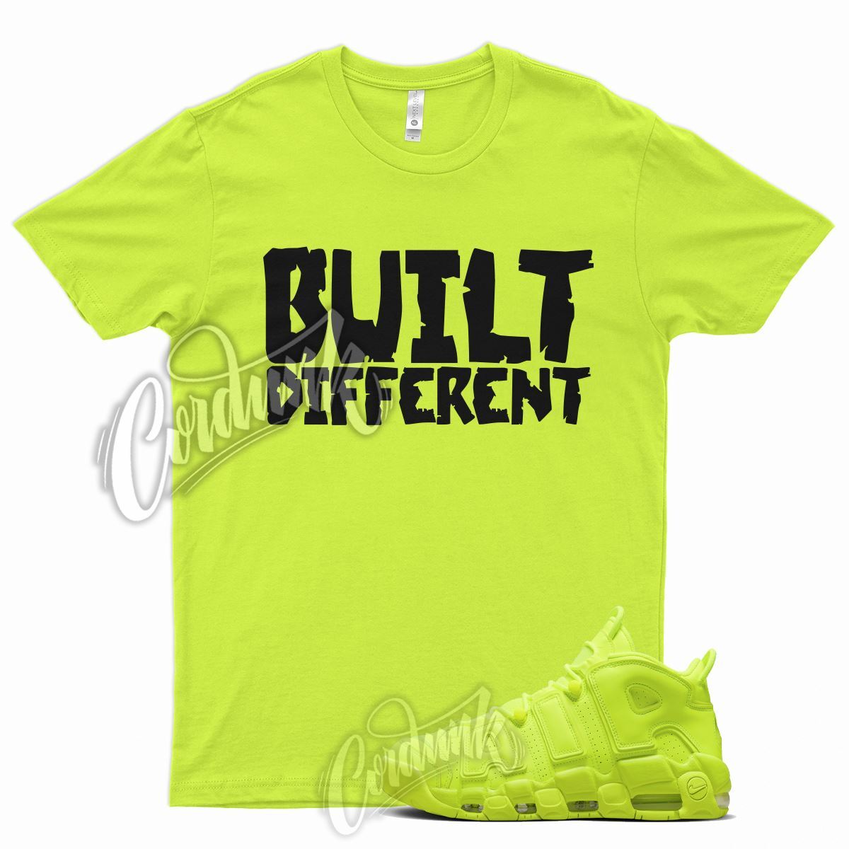 BUILT T Shirt for N Air More Uptempo Volt Neon Yellow Foamposite Semi Frozen | eBay