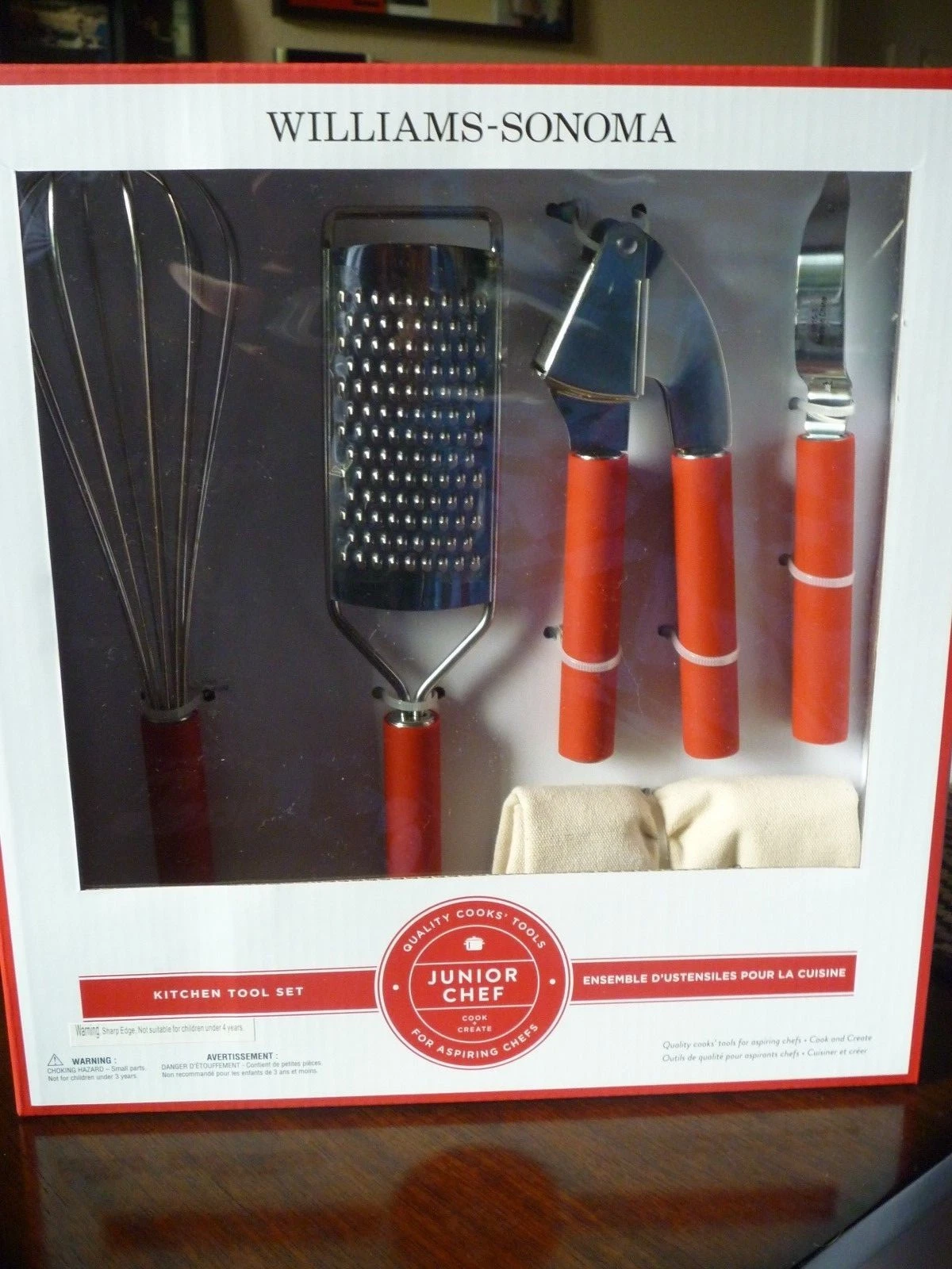 WILLIAMS SONOMA JUNIOR CHEF KITCHEN TOOL SET/NIB