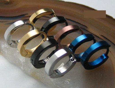 Kikuchi Edelstahl Ohrringe 2,5mm SLIM silber gold schwarz blau kaffee  rotgold