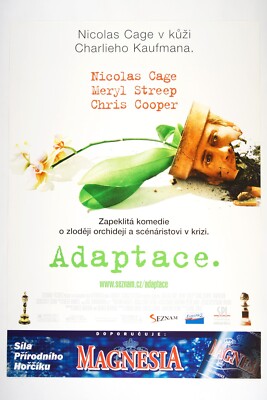 ADAPTATION. 23x33 Original Czech movie poster 2002 NICOLAS CAGE, MERYL STREEP