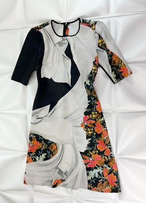 floral scuba knit dress White Floral Mesh Scuba Knit Tie Strap Maxi Dress