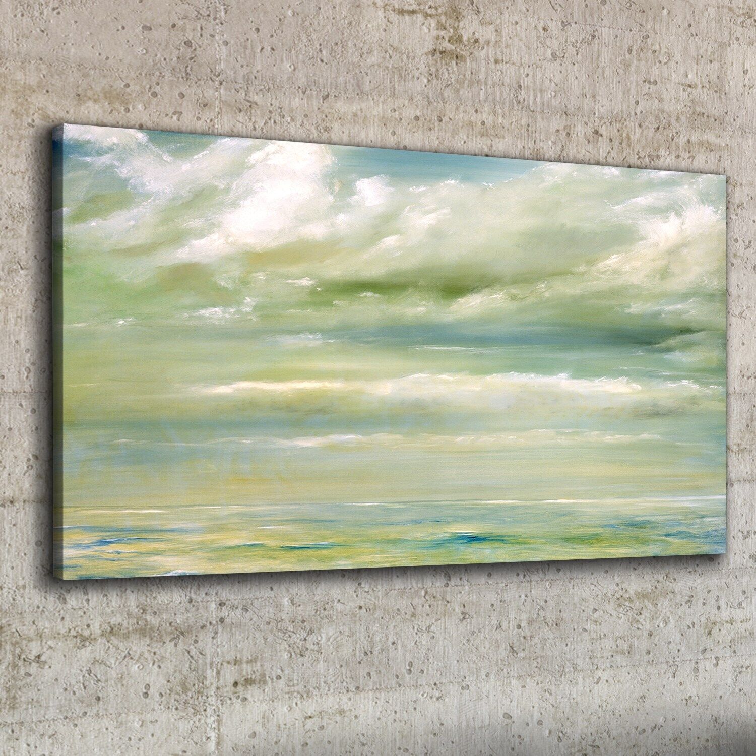 Muraux Tableau sur Toile 100x50 Peinture nuages ciel mer paysage marin image 