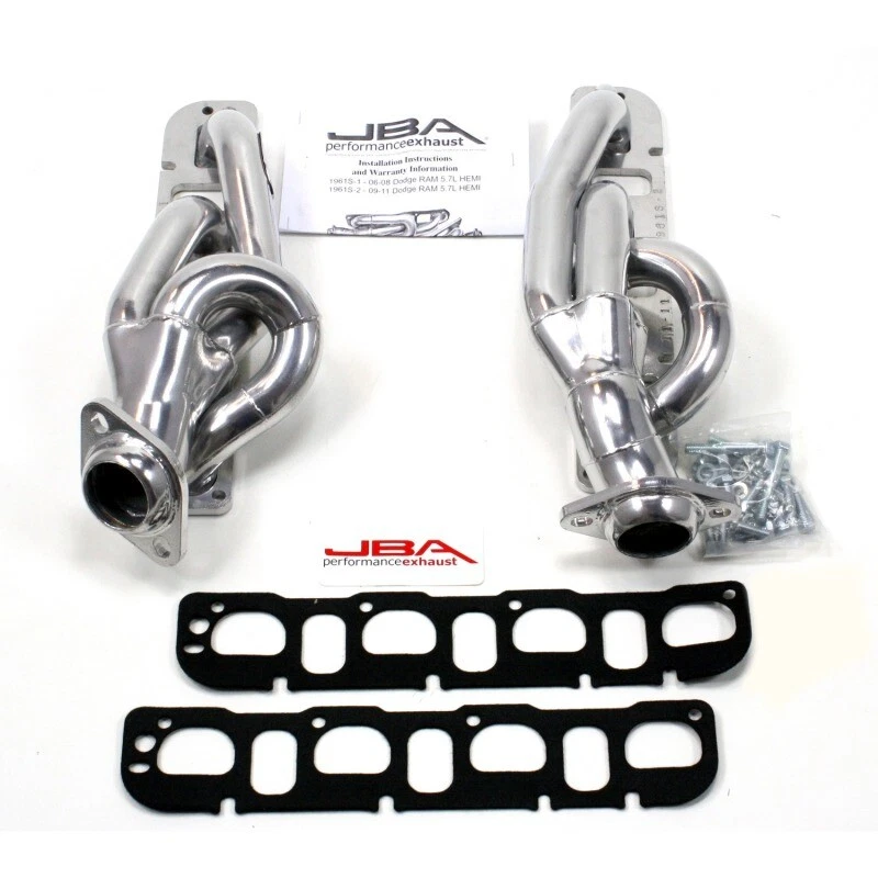 Cabezal JBA compatible con 09-19 RAM 5,7 L HEMI 1-5/8 pulgadas plata primaria Ctd Cat4Ward Foto 2 de 4