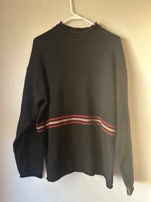 Gieffeffe Gianfranco Ferre Men s Lambswool Made In Italy Striped Sweater XL