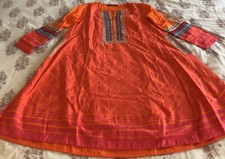 pakistani designer Khaadi kurta w loose trousers  crinkle duptta and pockets