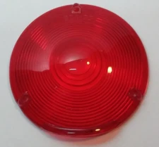 NOS 3-Screw Stop Light Lens Replacement Postal Jeep Ford Tractor USA - RED
