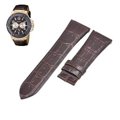 W0040G3 27mm Brown Leather Watch Strap For Guess