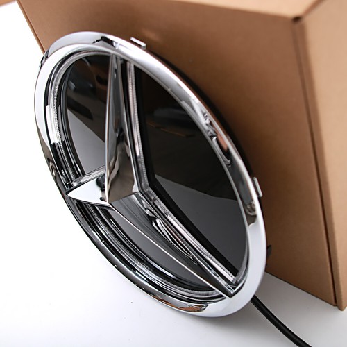 Front Grille Light Mirror LED Emblem Fit For Mercedes-Benz 2013-18 C Class W205 - Picture 3 of 6