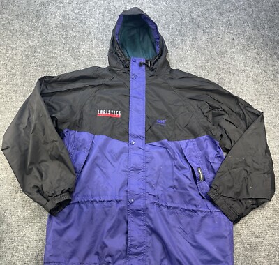 Vintage Helly Hansen Jacket Men Large Parka Purple Colorblock