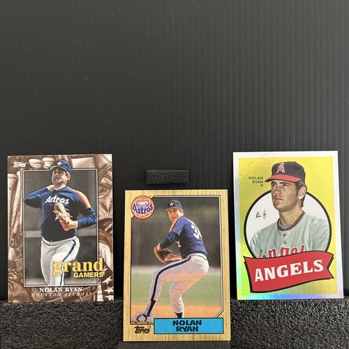3 Card Lot NOLAN RYAN 1987 Topps 2023 Topps Archives 1969 Foil Grand Gamers - Picture 10 of 13