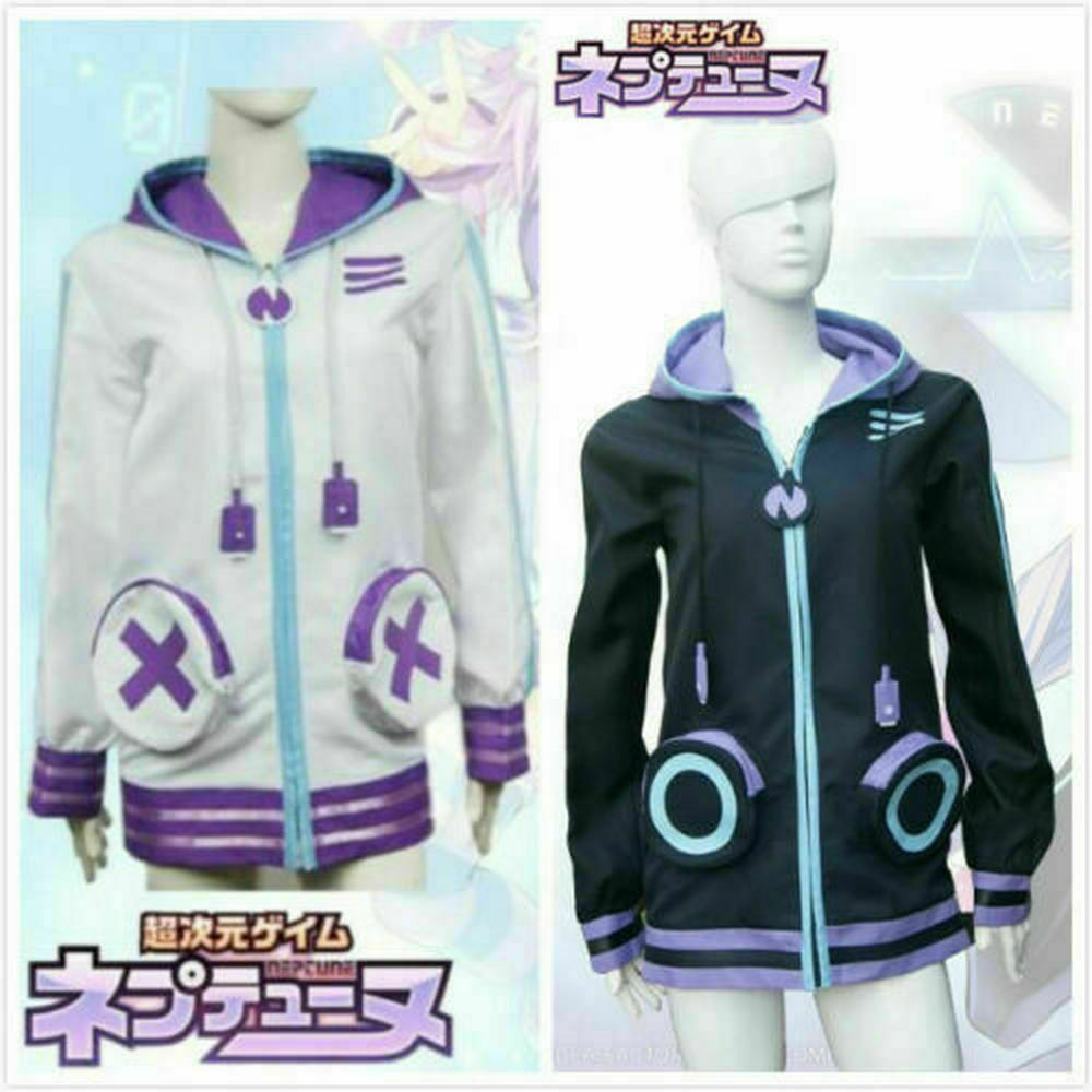 Cosplay Costume Game Hyperdimension Neptunia Neptune Heart  Hoodie Coat Jacket