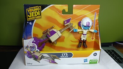 Star Wars Young Jedi Adventures Lys Solay and Speeder Bike Vehicle Set Hasbro