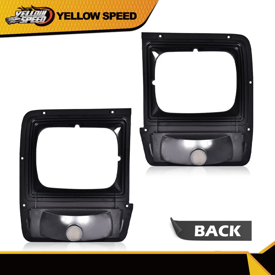 Par de bisel de faros aptos para camioneta Dodge con luz de estacionamiento en esquina Foto 3 de 4