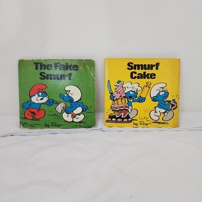 Vintage Lot of 2 Smurf Paperback Books By Peyo Copyright 1980-1981