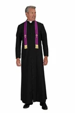 PORTABLE PRIEST STOLE + PURPLE AND WHITE REVERSIBLE