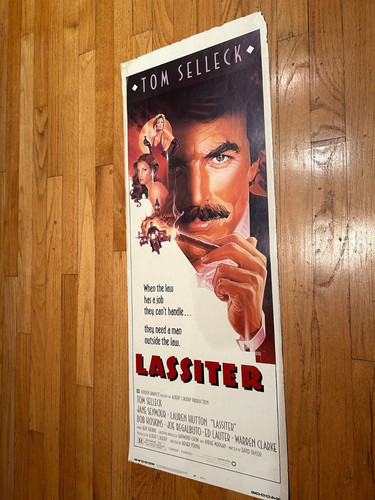 Vintage Original 36x14 Movie Poster-"Lassiter" 1984 Tom Selleck