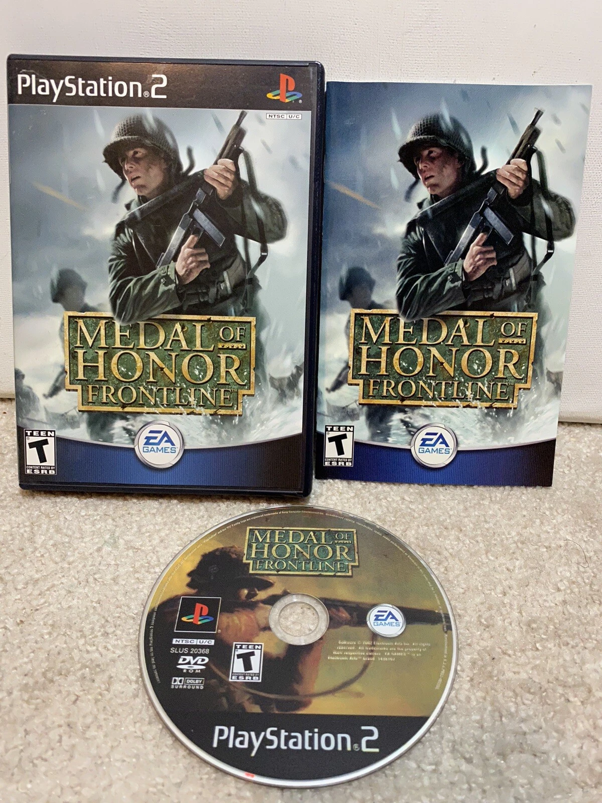 RARE Sony Playstation 2 PS2 Medal of Honor Frontline WWII Complete CIB Tested!