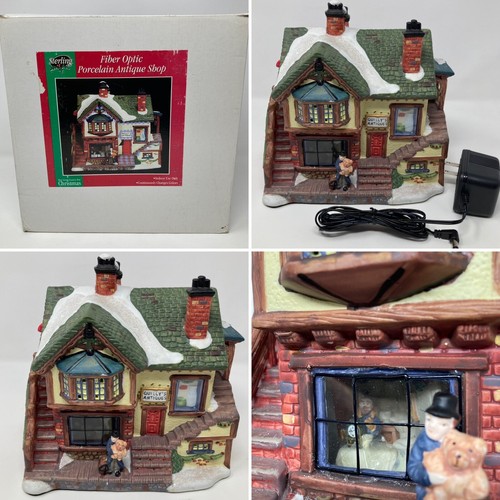 Fiber Optic Porcelain Christmas Holiday House Toy ATIQUE SHOP *WONT