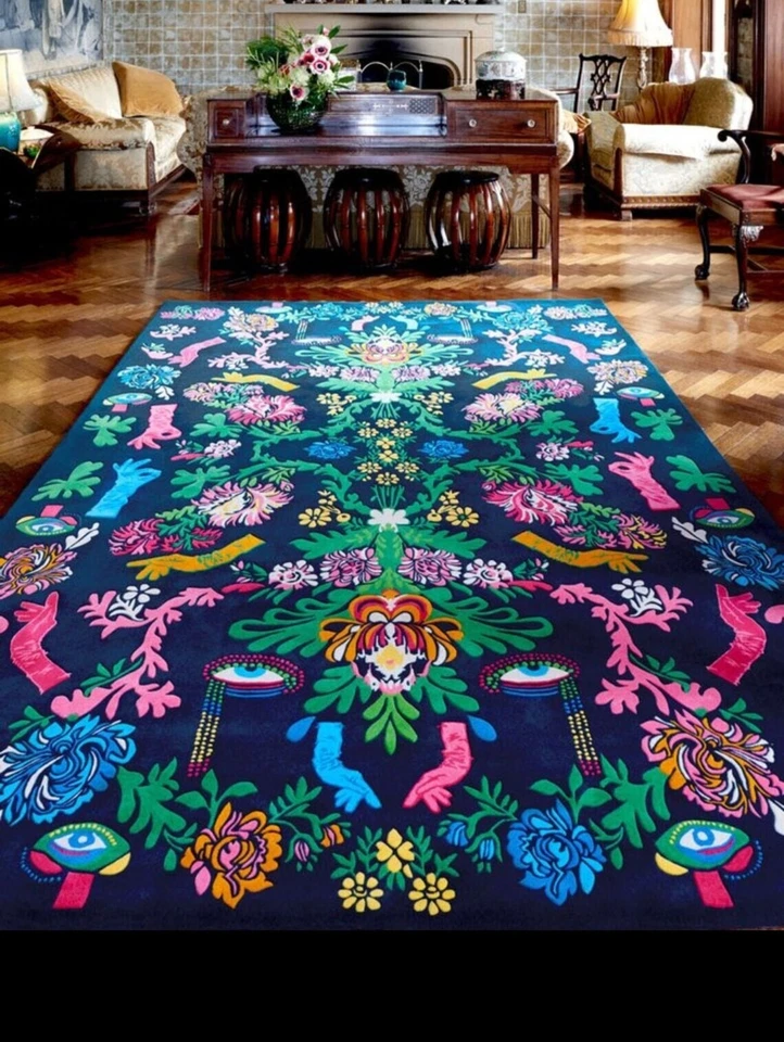 Powder Room Romance Was Born Designer Area Rug Hand tufted Rug For Any Room. - Image 2 of 4