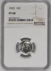 1953 Roosevelt Proof Dime, 10C, NGC PF 68