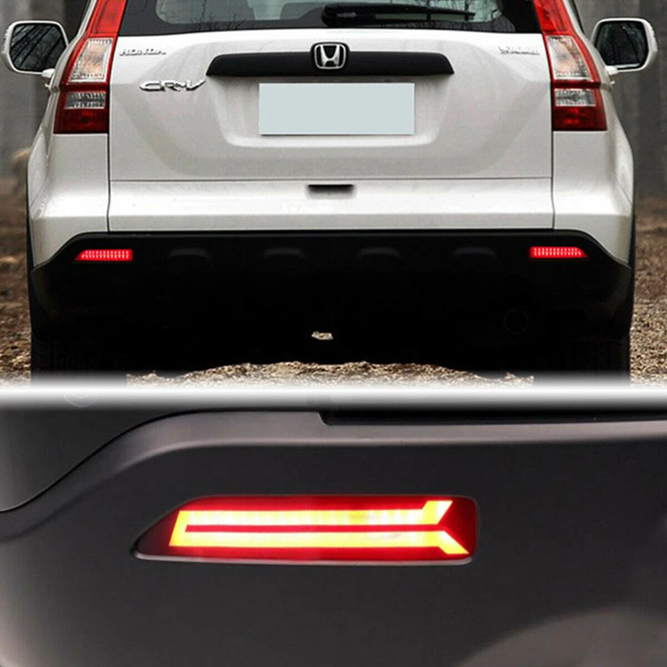 LED Rear Bumper Reflector Fog Brake Turn Indicator Lights For Honda City 2012-14 - Image 4 of 4