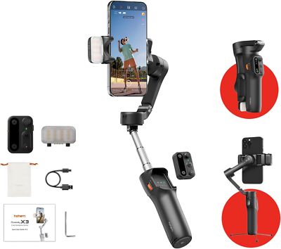 Hohem iSteady X3 SE 3-Axis Gimbal Stabilizer AI-Magnetic Light iPhone 16 Samsung