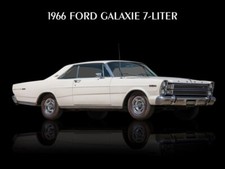 1966 Ford Galaxie 7 Liter in White NEW Metal Sign: 12 x 16" Ships Free