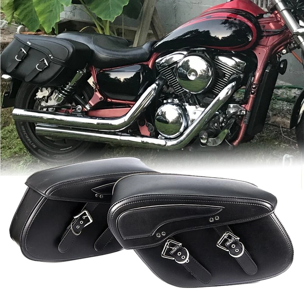 Motorcycle Saddlebag Honda Shadow VT600 Vintage Black Electric