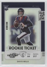 2021 Panini Contenders Optic Rookie Ticket Silver Prizm Davis Mills #62 1m1a