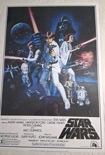 Vtg STAR WARS 1993 Poster ZigZag Luke Skywalker, Darth Vader 24X36 German, Clean