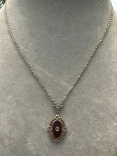 1928 JEWELRY CO 1” VICTORIAN STYLE PENDANT ON 15” GP NECKLACE-COSTUME JEWELRY