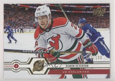 2019-20 Upper Deck UD Exclusives 72/100 Damon Severson #82 fu6