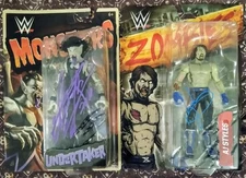 WWE Monsters Undertaker SIGNED Figure & Zombies AJ Styles SIGNED Figure ✨NEW✨