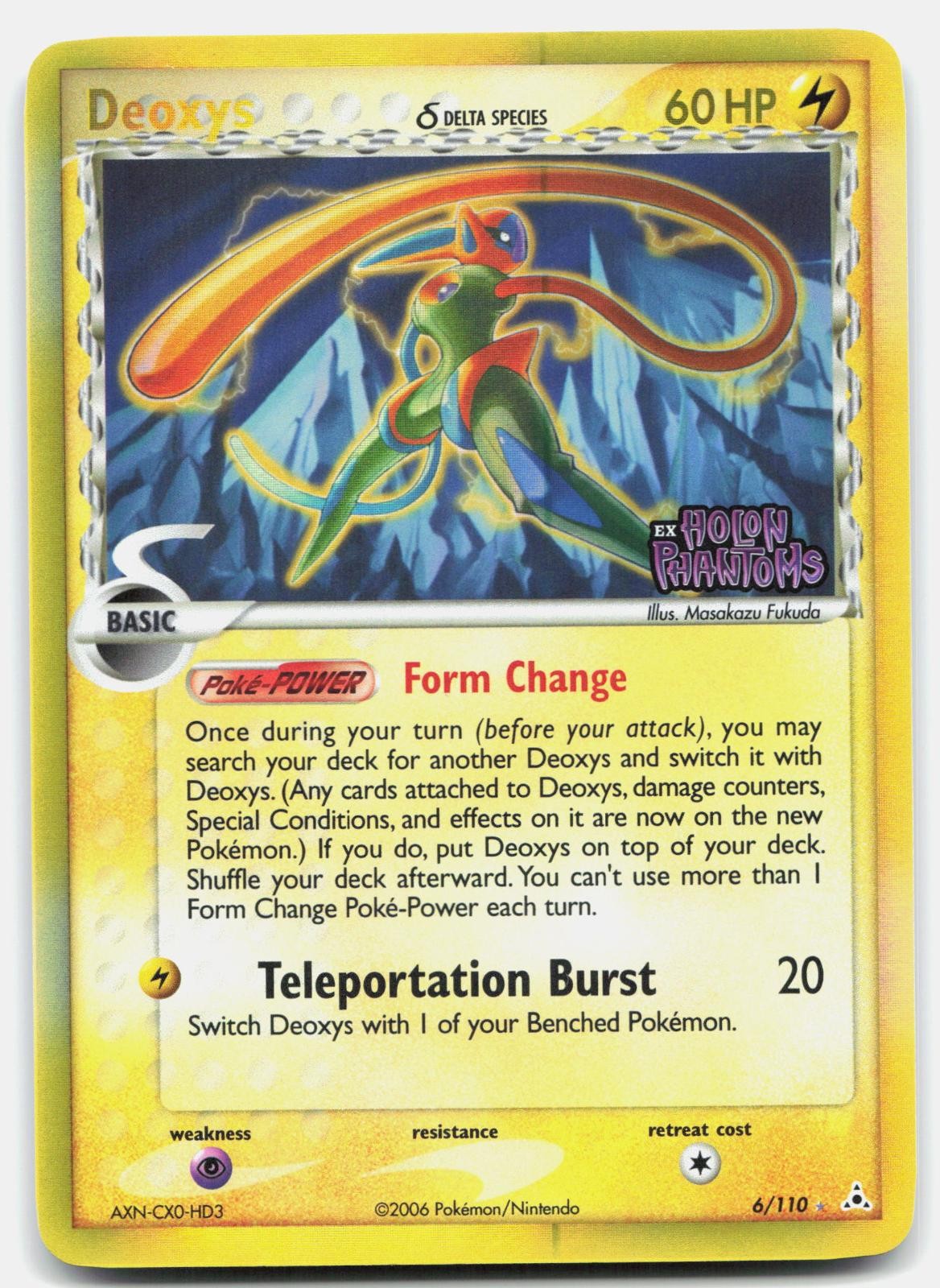 Holon Phantoms Deoxys 6/110 Near Mint Pokemon Reverse Holo R Tcg Card
