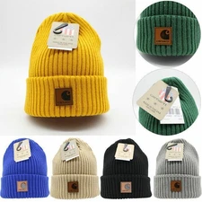 Carhar Beanie Women Men A18 Acrylic Watch Hat Beanie Winter Warm Knit Cap A18