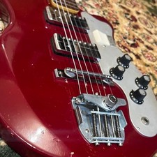 Teisco MJ-2 Bizarre Guitar Vintage 1960s w Hard Case JPN USED