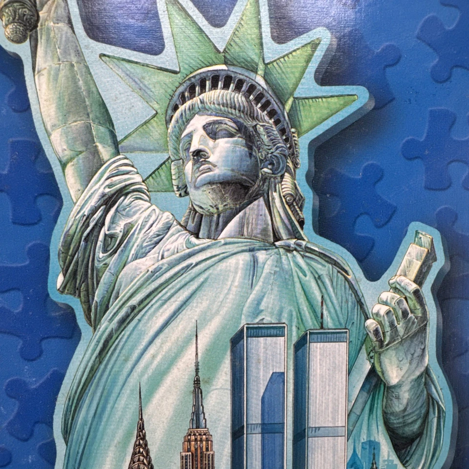 Statue of Liberty Shaped Puzzle FX Schmid 1000 Piece Twin Towers Empire NY - Image 3 of 4