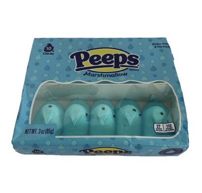 10 Count Blue Odd Marshmallow Chicks Easter Peeps (SHIP IN 24)