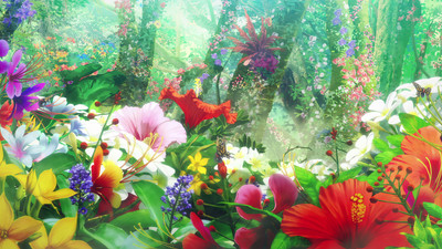 Anime hells paradise jigokuraku flowers hibiscus trees Custom Gaming Mat Desk