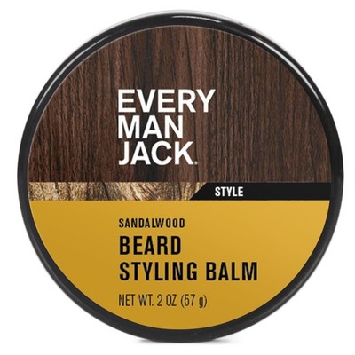 Every Man Jack Styling Beard Balm Sandalwood Teak 2 oz - Mens Beard Conditioner