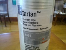 Tartan  Filament Tape 8934, 24 mm x 55 m, 4 mil, Clear 3M  Tartan  PACK OF 9