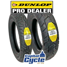 DUNLOP D404 FRONT AND REAR CRUISER TIRE SET 130/90-16 AND 170/80-15 BLACKWALL