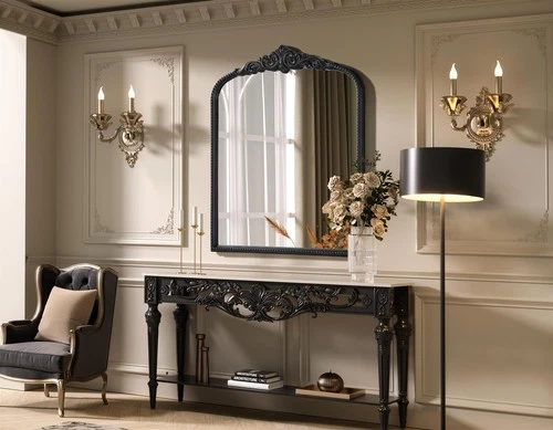 Elegant Decor Naomi Vintage Resin Mirror 36X42 in Vintage Bronze - Picture 3 of 7