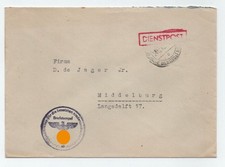 DDPN Dienstpost Reichskommissar - Den Haag nach Middelburg 1942