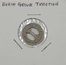 Beech Grove Traction One Fare, Beech Grove Indiana Transit Token IN 90 C